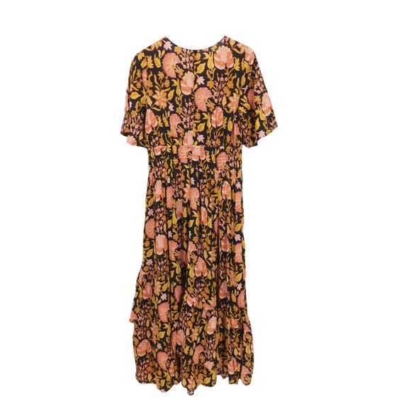 NWT Soft Surroundings Marissa Dress Size 10 Multi Floral Maxi Short Sleeve‎ - Picture 3 of 6